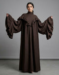 The Zeynep Ruffled High-Neck Abaya Dress