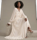 Ruffled Bohemian Chiffon Maxi Dress
