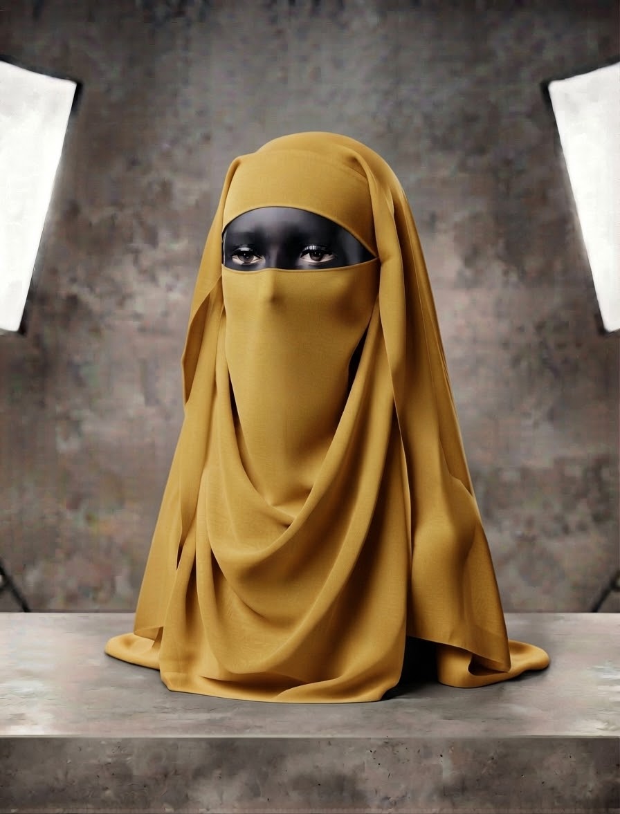 The Mariam Full-Coverage Draped Two-Layer Niqab
