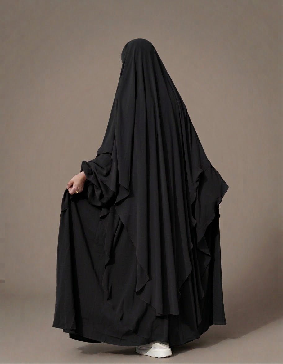 Premium Chiffon 2-Layer Extra-Long Head Khimar