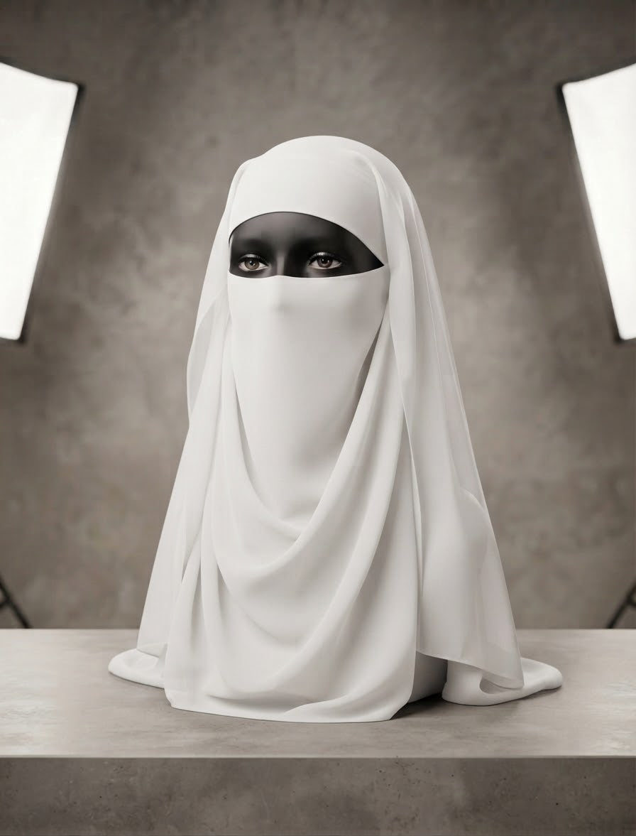 The Mariam Full-Coverage Draped Two-Layer Niqab