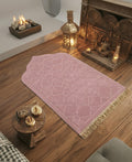 Premium Quilted Arch-Shaped Padded Prayer Mat – Dusty Rose