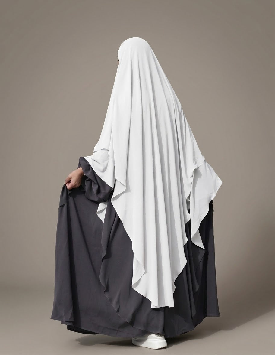 Premium Chiffon 2-Layer Extra-Long Head Khimar