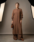 The Yasmin Smocked-Cuff Button-Down Tunic & Trouser Set