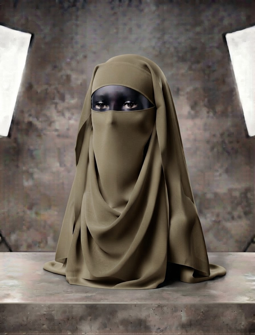 The Mariam Full-Coverage Draped Two-Layer Niqab