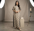 The Layla Polka Dot Short-Sleeve Maxi Kaftan
