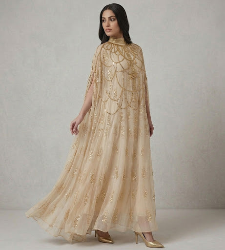 The Noor Intricately Embellished Cape Kaftan