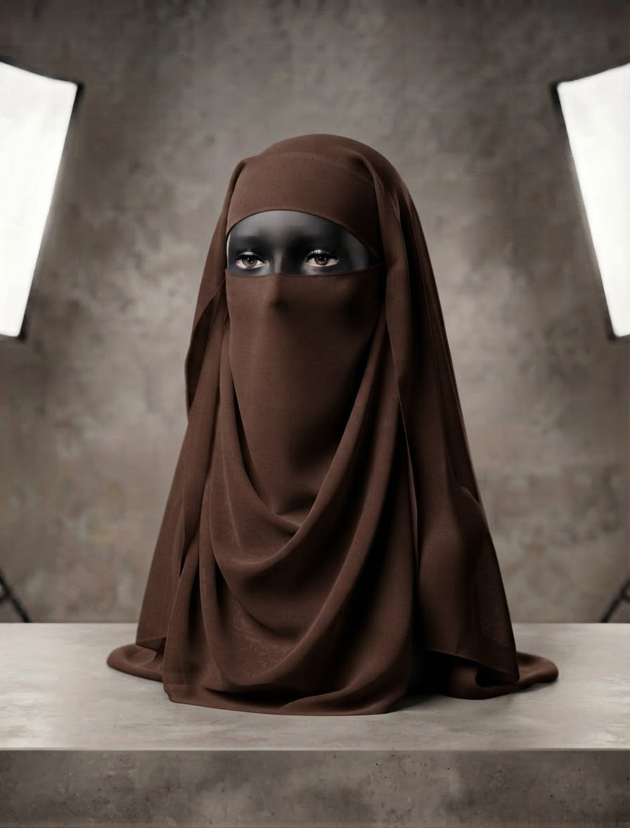 The Mariam Full-Coverage Draped Two-Layer Niqab