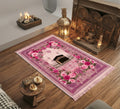 Premium Floral Kaaba Motif Padded Prayer Mat