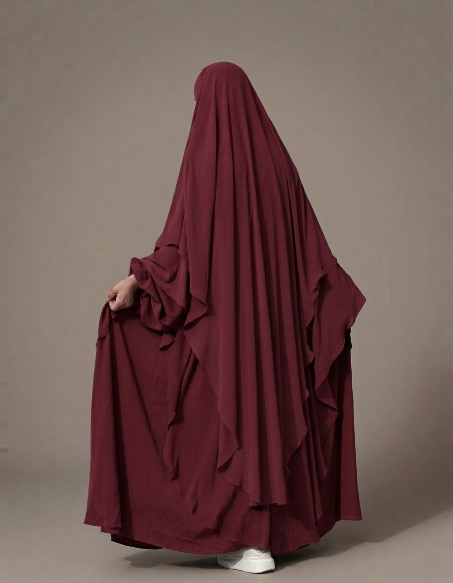 Premium Chiffon 2-Layer Extra-Long Head Khimar